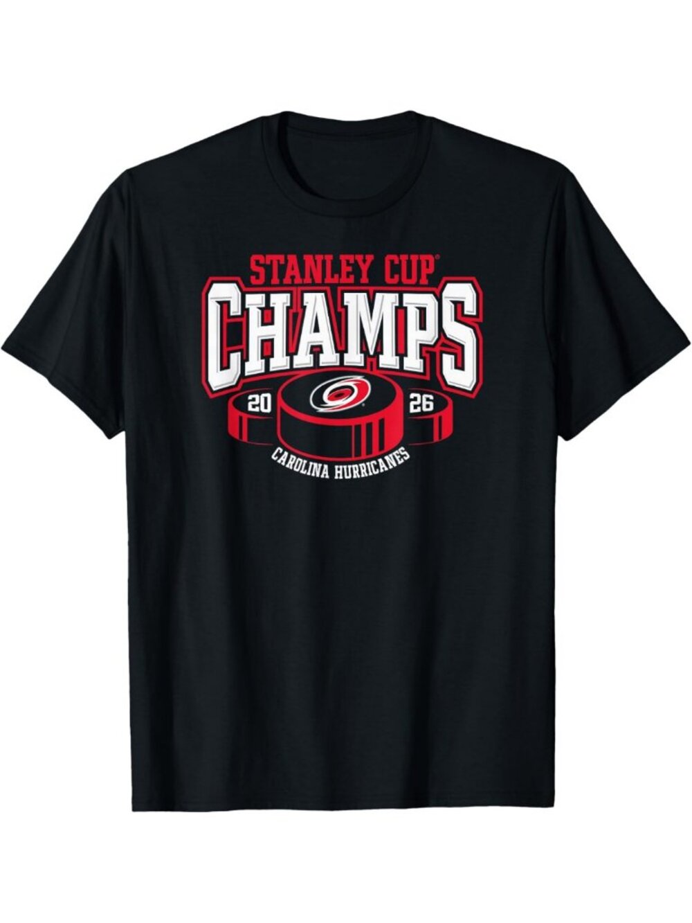 2026 Stanley Cup Champs Black NHL T-Shirt | Carolina Hurricanes Fan Gear